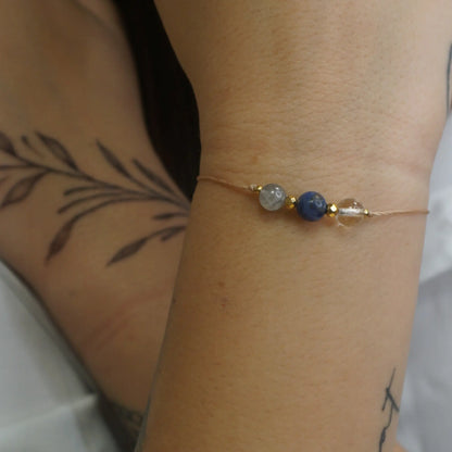 Heilsteinarmband Caelis – Klarheit und Ausrichtung