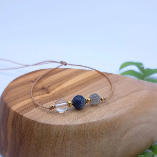 Heilsteinarmband Caelis – Klarheit und Ausrichtung