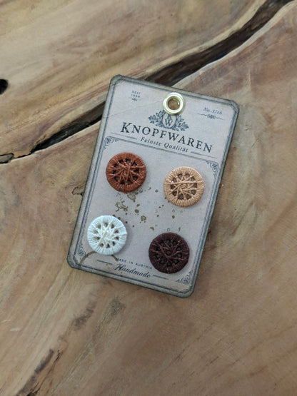 Handgearbeitete Zwirnknopf Button Card