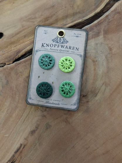 Handgearbeitete Zwirnknopf Button Card